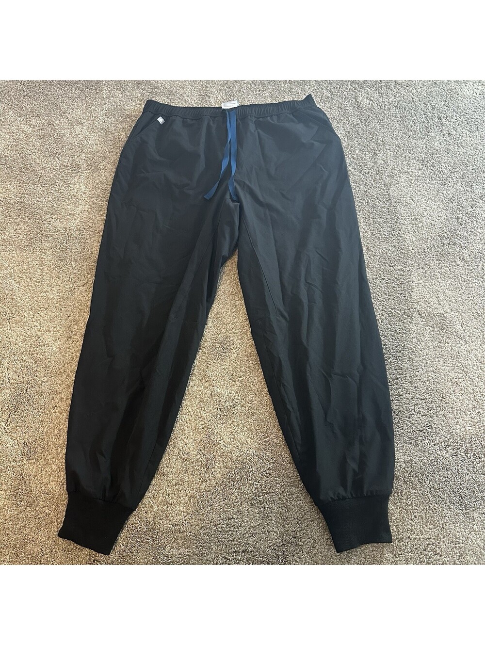 FIGS Unisex Men’s Tansen FREEx Lined Jogger Scrub Pants Black Solid Size M/S